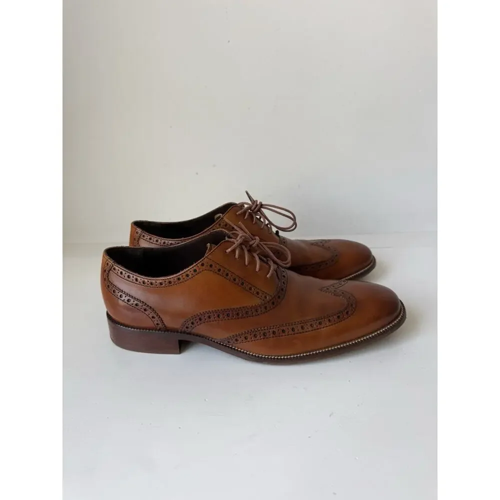Cole Haan Air Madison Wingtip Oxford Brown Leather Shoes 11M